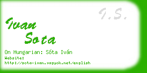ivan sota business card